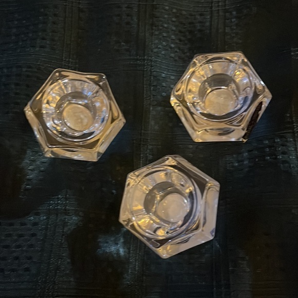 Crystal Candle Holders 6-sided for tapered candles - set of 3 - Made in the USA - Picture 10 of 10